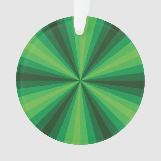 Optische Illusion Grüne Akrylverzierung Ornament (Vorderseite)