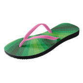 Optische Illusion Grüne Flip Flops Badesandalen (Schrägansicht)