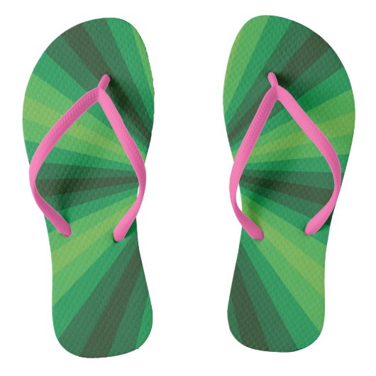 Optische Illusion Grüne Flip Flops Badesandalen (Fußbett)