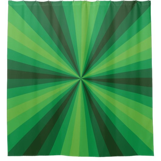 Optische Illusion Grüner Duschvorhang (Vorderseite)