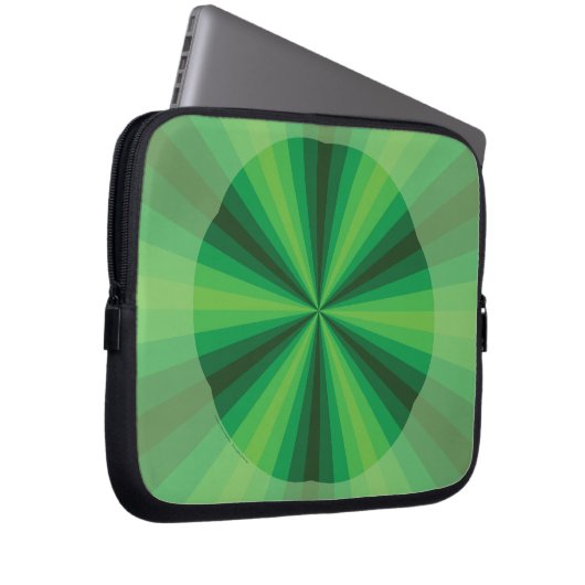 Optische Illusion Grünes Notebook Laptopschutzhülle (Vorne Rechts)