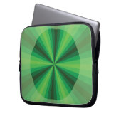 Optische Illusion Grünes Notebook Laptopschutzhülle (Vorderseite Links)