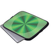 Optische Illusion Grünes Notebook Laptopschutzhülle (Vorne Knopf)