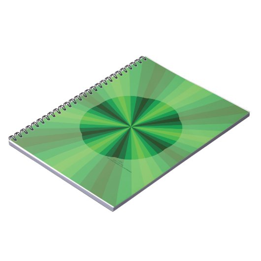 Optische Illusion Grünes Notebook Notizblock (Linke Seite)