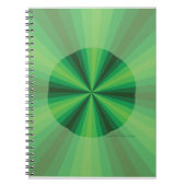 Optische Illusion Grünes Notebook Notizblock (Vorderseite)