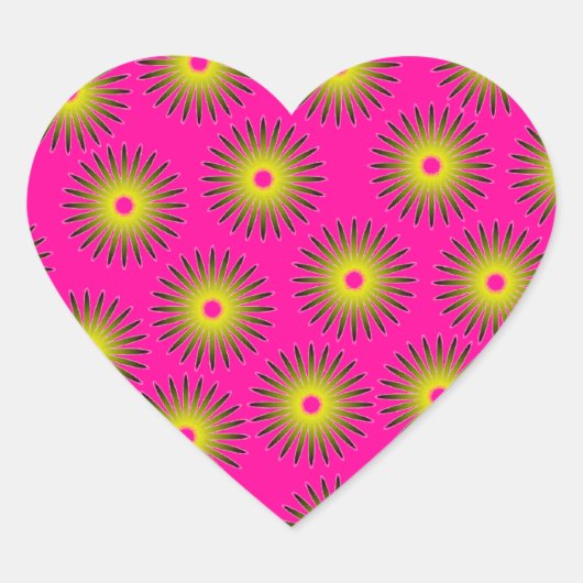 optische Illusion Herz-Aufkleber (Vorderseite)