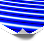 Optische Illusion Hyper Blue Poster (Ecke)