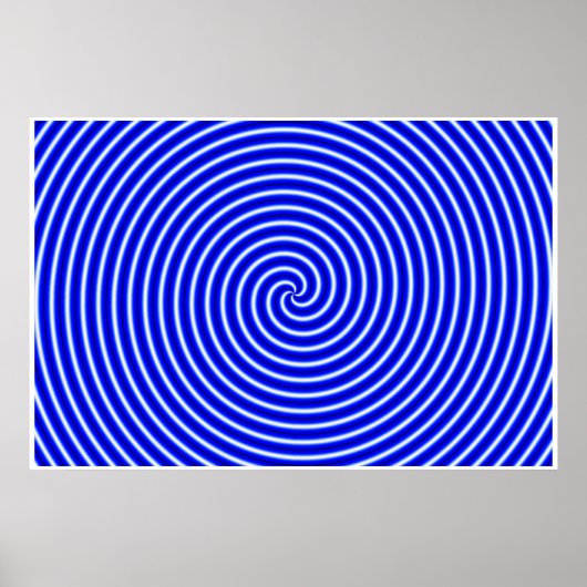 Optische Illusion Hyper Blue Poster (Vorne)
