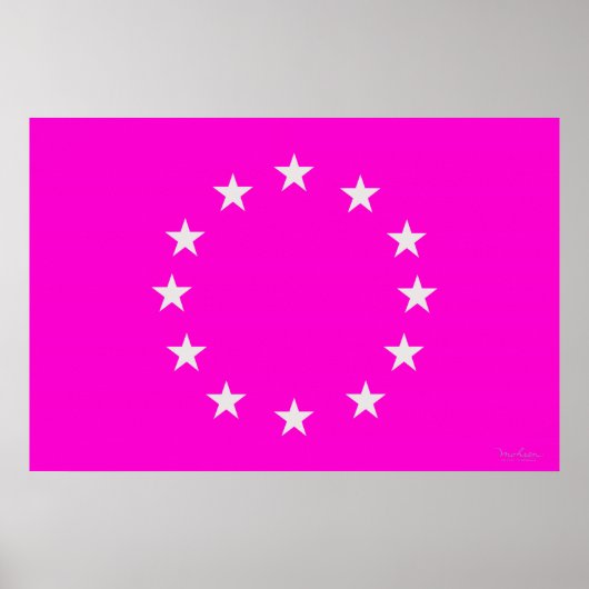 optische Illusion in der Flagge - EU Poster (Vorne)