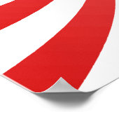 Optische Illusion in der Roten und Weißen Spirale Poster (Ecke)