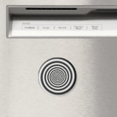 Optische Illusion in der schwarzen und weißen Spir Magnet (In Situ (Geschirrspüler))