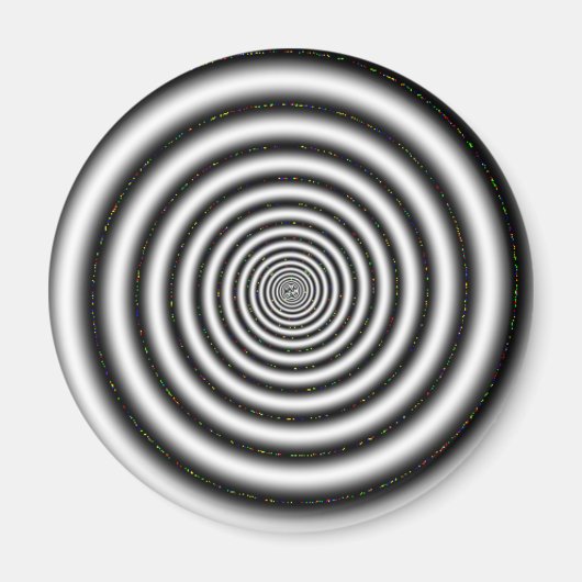Optische Illusion in der schwarzen und weißen Spir Magnet (Vorne)