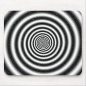 Optische Illusion in der schwarzen und weißen Spir Mousepad (Vorne)