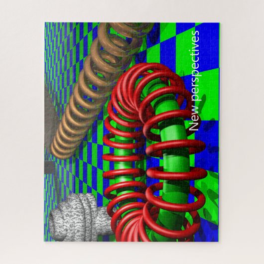 Optische Illusion in geometrischer Perspektive Coo Puzzle (Vertikal)