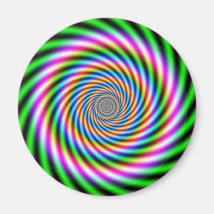 Optische Illusion in Greenpink Magnet