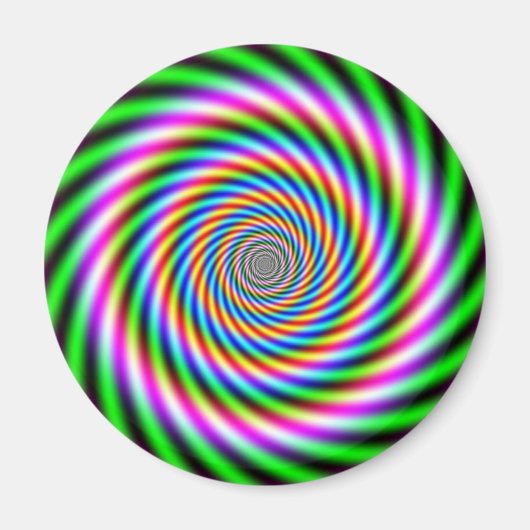 Optische Illusion in Greenpink Magnet (Vorne)