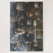 optische Illusion in metallischen geometrischen Ku Puzzle (Vertikal)