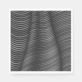 Optische Illusion in Schwarz und Silber Serviette (Vorderseite)