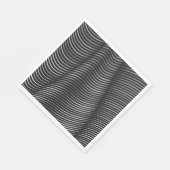 Optische Illusion in Schwarz und Silber Serviette (Ecke)