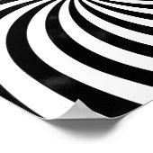 Optische Illusion in Schwarz und Weiß Poster (Ecke)
