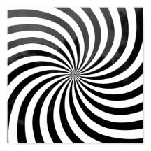 Optische Illusion in Schwarz und Weiß