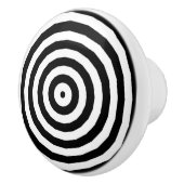 Optische Illusion in schwarz-weiß-konzentrischen K Keramikknauf (Rechts)
