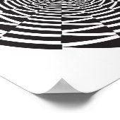 Optische Illusion in Schwarzweiß-Vortex Poster (Ecke)