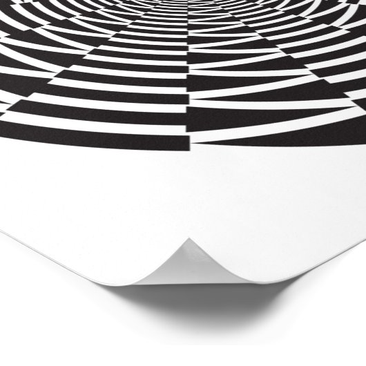 Optische Illusion in Schwarzweiß-Vortex Poster (Ecke)