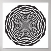 Optische Illusion in Schwarzweiß-Vortex Poster (Vorne)
