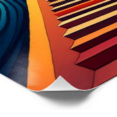 Optische Illusion Kunst - Lebhafter endloser Pfad Poster (Ecke)