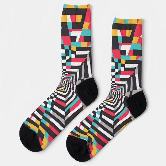 Optische Illusion Kunst - Neon Labyrinth: Ein fasz Socken (Linkes Detail)