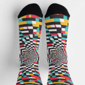 Optische Illusion Kunst - Neon Labyrinth: Ein fasz Socken (Oben)
