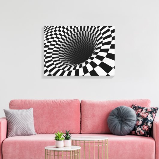 optische Illusion Leinwanddruck (Insitu (Wohnzimmer))