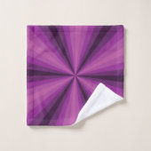 Optische Illusion Lila Badetuch Set (Waschlappen)