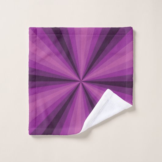Optische Illusion Lila Badetuch Set (Waschlappen)