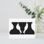 Optische Illusion mit Vögeln und Urnen Postkarte (Stehend Vorderseite)