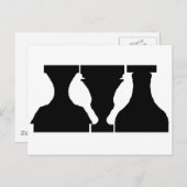 Optische Illusion mit Vögeln und Urnen Postkarte (Vorne/Hinten)