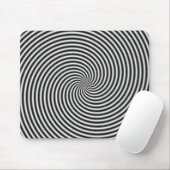 Optische Illusion mit weißem und schwarzem Spiralw Mousepad (Mit Mouse)