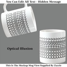Optische Illusion Name Tasse 114B Neuheit Verborge