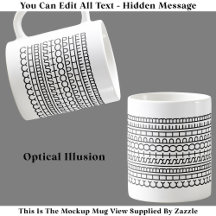 Optische Illusion Name Tasse 114B Sonnenverborgene