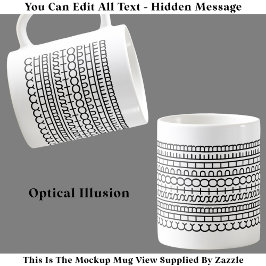 Optische Illusion Name Tasse 114B Sonnenverborgene