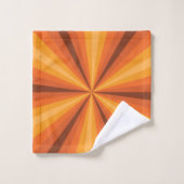 Optische Illusion Orange Badetuch Set (Waschlappen)