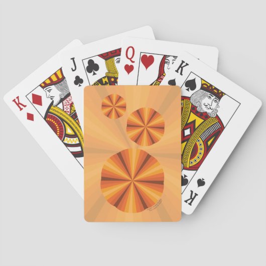Optische Illusion Orange Classic Playing Cards Spielkarten (Rückseite)