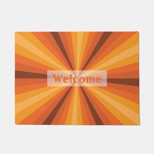 Optische Illusion Orange Doormat Fußmatte (Vorderseite)