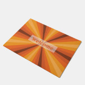 Optische Illusion Orange Doormat Fußmatte (Schrägansicht)