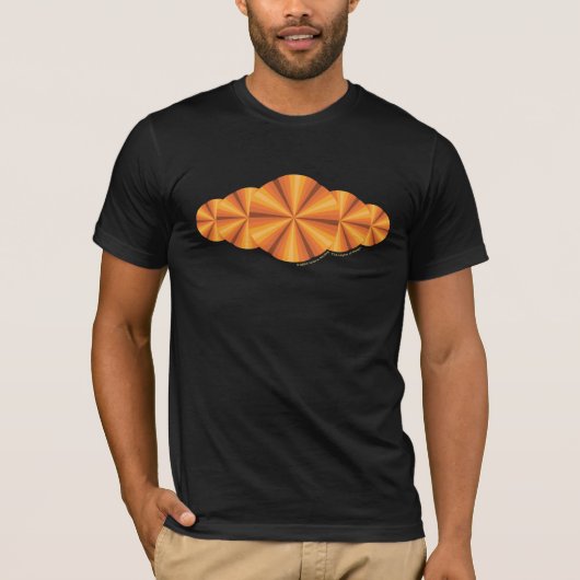 Optische Illusion Orange Men Dunkles Shirt (Vorderseite)