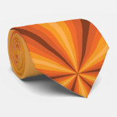 Optische Illusion Orange Men Neck Tie Krawatte (Gerollt)