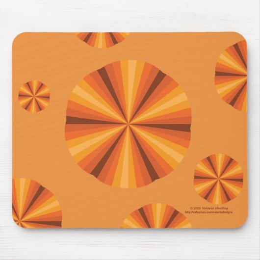 Optische Illusion Orange Mousepad (Vorne)