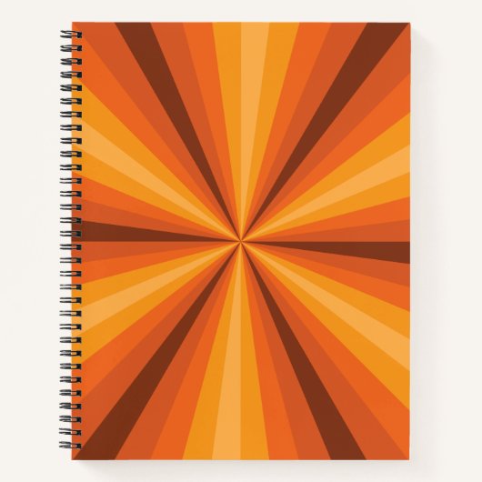 Optische Illusion Orange SpiralNotebook Notizbuch (Vorderseite)