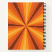 Optische Illusion Orange SpiralNotebook Notizbuch (Rückseite)